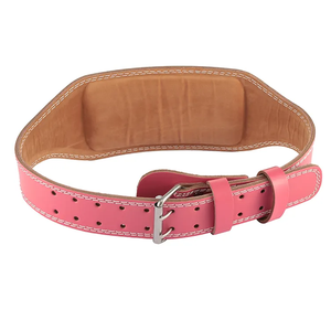 Cinturón de Cuero Rosa Personalizado para Gimnasio, Cinturón de Levantamiento de Pesas y Peso Muerto para Mujer - Product Image 2