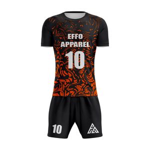 ชุดกีฬาคุณภาพสูง เสื้อฟุตบอล 100% โพลีเอสเตอร์ แขนสั้น คอกลม ชุดฟุตบอลสำหรับขาย - Product Image 4