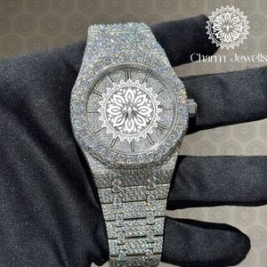 Montre de luxe Charm en acier inoxydable, boîtier 40 mm, cadran analogique, bracelet 20 mm, mouvement mécanique pour homme, fermoir caché à bouton-poussoir, 10 bars - Product Image 1
