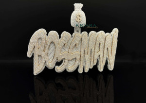 Pendentif Lettre en Moissanite, Argent 925 Rhodié et Plaqué Or 14k/18k, Thème Hip-Hop, Unisexe, Usage Quotidien - Product Image 4