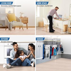 Yes4All - Tapetes de Espuma EVA Encastrables, Baldosas de Plástico para Piso, para el Hogar, Sala de Estar, Garaje, Acolchado de Espuma para Piso, Borde para Muebles - Product Image 2