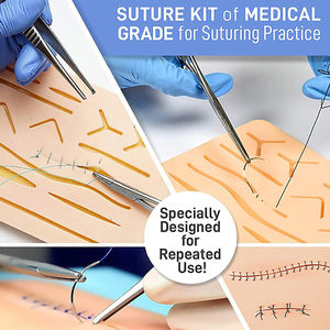 Kit de Entrenamiento de Sutura Médica Personalizado, Almohadilla de Silicona de Alta Calidad para Prácticas, Reutilizable, para Estudiantes de Cuidado de la Piel, de Grip Surgical - Product Image 5