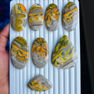 Cabujón de Jaspe Abeja de Calidad Grado AAA, Gema de Jaspe Abeja Hecha a Mano, Pulida y Lisa para la Fabricación de Joyas - Product Image 1