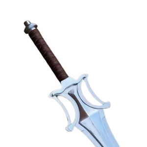 มีดต่อสู้ใบตรงสแตนเลส พร้อมด้ามหนังและปลอกมีดตกแต่ง - Product Image 3