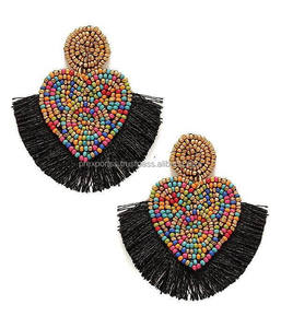 Pendientes Colgantes Hechos a Mano con Cuentas, Lindos, con Forma de Flor de Pascua y Pollo, Joyería de Cuentas de Semillas Multicolor, Estilo Bohemia, Regalo, Diseño Personalizado - Product Image 5