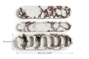 Organizador de Pastillas Ovalado con Patrón de Mármol y Tapa Brillante, Contenedor de Almacenamiento de Vitaminas y Suplementos, Multifuncional para 7 Días de la Semana - Product Image 2