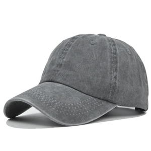 Casquette de baseball unie 100 % coton, 6 panneaux, réglable, unisexe, style décontracté, finition délavée, toutes saisons - Product Image 3