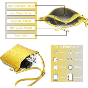 Sac en cuir gaufré crocodile de haute qualité, nouvelle arrivée, finition croco tendance, bouton, résistant à l'eau, réglable, ODM, vente en gros - Product Image 4