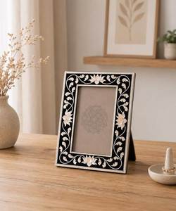 ARIF HANDICRAFT AH-00282 Handmade Bone Inlay Eco-Friendly Waterproof Customizable Vertical Photo <b>Frame</b> Wall <b>Mount</b> Natural Color - Product Image 1