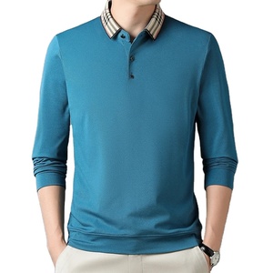 T-Shirt Homme Basic Orange Slim Fit pour Polo Confortable Col Chic Streetwear Solide Motif Coton Toile Top Sans Logo - Product Image 2