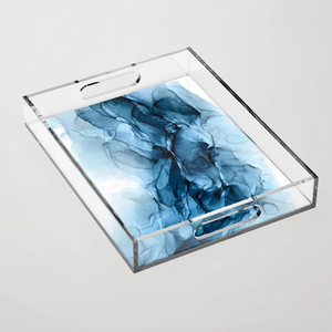 Awesome Print Acrylic Serving Tray Custom Transparent Acrylic Serving Tray With Cut Handle For Hotel & Parties <b>Table</b> Use - Product Image 6