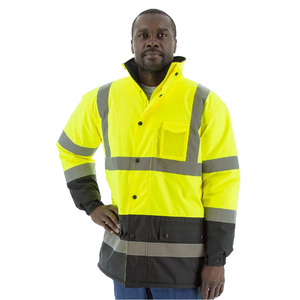 Yellow <b>Reflective</b> <b>Men</b> Security Workwear High-visibility Safety Bomber <b>Jacket</b> Advanced Uniform - Product Image 1