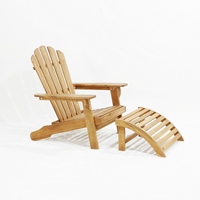 Chaise longue d'extérieur moderne pour patio, fauteuil Adirondack pliant en bois de cèdre semi-assemblé pour parc et cour – Idéal pour le dropshipping