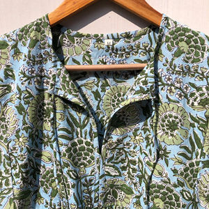 Vestido Midi de Gasa de Algodón con Cuello Profundo y Estampado Floral, Ropa de Dormir para Mujer, Pedidos al por Mayor al Mejor Precio Directamente del Minorista - Product Image 2