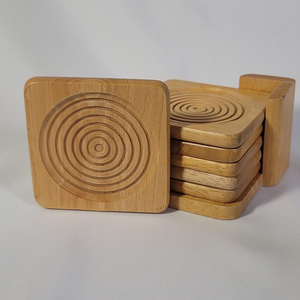 Posavasos Decorativos de Madera con Diseño Único, Venta al por Mayor, Posavasos de Madera en Blanco para Grabar, Originales de la India - Product Image 1