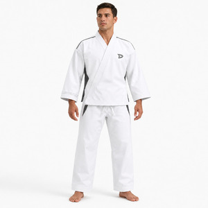 White Karate Gi Uniform 100% Cotton Durable Regular Fit Adult Unisex Martial <b>Arts</b> Wear - Product Image 3