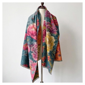 Pañuelo de Seda con Estampado Floral para Mujer, Largo, Elegante, Multifuncional, Accesorio de Moda para Todas las Temporadas - Product Image 1