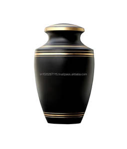 Urna de cenizas humanas de cremación para adultos de aluminio elegante moderna para memoria funeraria recuerdo tributo almacenamiento solución decorativa - Product Image 1