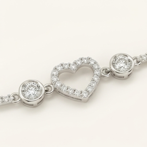 DIVYORO for HEART <b>INFINITY</b> BAR <b>BRACELET</b> 925 Silver Women's - Product Image 2