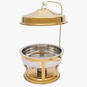 Recipiente redondo de lujo para calentar comida de 9 cuartos de galón, de acero inoxidable, para catering, al mejor precio - Product Image 6