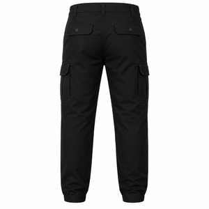 Wholesale <b>Men</b> <b>Cargo</b> Pants Elastic Cuff <b>Jogger</b> Trousers Casual Workwear Pants Solid Color Custom <b>Mens</b> <b>Cargo</b> <b>Jogger</b> Trousers - Product Image 2