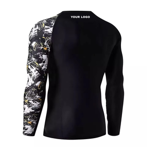 Vente en gros OEM, Rashguard de compression unisexe BJJ MMA de haute qualité, personnalisé, design sur mesure, extensible dans les 4 sens, manches longues - Product Image 3