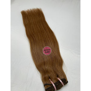 Extensions de cheveux humains Remy indiens blond miel, tissage droit, tissage à la machine, lots de couleur claire - Product Image 2