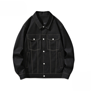 Chaqueta vaquera occidental para hombre OEM, mezclilla rígida, corte regular, para marcas occidentales, producción al por mayor de marca privada - Product Image 2