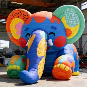 Elefante Inflable Gigante LED Brillante y Colorido, Modelo Personalizable con Logotipo, Accesorio Inflable para Eventos, Decoración de Centros Comerciales, Cabina de Fotos - Product Image 4