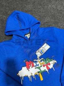 Sudadera con Capucha para Hombre de Alta Calidad, 100% Algodón, Estilo Lavado Ácido, Efecto Desteñido, con Pedrería y Serigrafía, Talla Grande XL, Otoño - Product Image 6