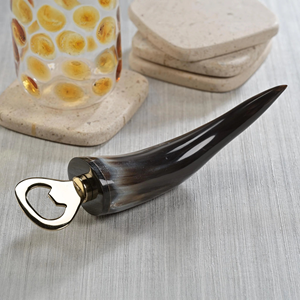 Ouvre-bouteille en corne de qualité supérieure, accessoire de boisson fait main avec poignée ergonomique en corne pour ouvrir les bouteilles de bière, de soda et de boissons. - Product Image 5