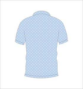 Men’s Light Blue Polka Dot Polo Shirt Short Sleeve Casual Breathable Slim Fit Summer Golf Shirt Custom Logo OEM - Product Image 2
