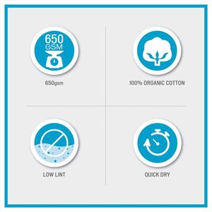 Juego de 6 Toallas de Baño y Alfombrilla de Bañera de Algodón Orgánico - Product Image 2