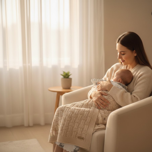 Couverture pour bébé en coton tricoté 100% écologique moderne de qualité supérieure 70x100 cm |   Poussette respirante et légère pour toutes les saisons, usage quotidien - Product Image 2