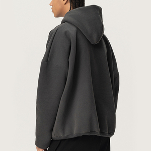 Heavyweight Printing Hoodie Oversized Drop Shoulder Hoodie Stringless Custom Logo Cotton Polyester Stringless <b>Men's</b> Hoodie - Product Image 2