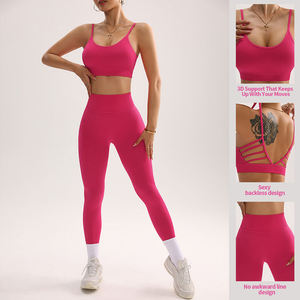 Ropa Deportiva de Yoga, Sujetador Deportivo, Leggings de Cintura Alta para Mujer, Logotipo Personalizado, Secado Rápido, Gimnasio, Entrenamiento, Spandex, Poliéster - Product Image 6