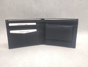 Cartera de Piel de Oveja para Hombre, con Ranura Deslizante para Tarjetas, Bolsillo con Protección RFID Antirrobo, Diseño Bifold, Nueva, Suministro Directo - Product Image 2