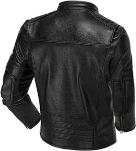 Blouson en cuir personnalisé avec logo pour homme, noir, patchwork, style racing, blouson universitaire, marque privée, patch de course, blouson bomber, fabrication OEM - Product Image 6