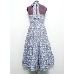 Loose Printed 100% Cotton V-Neck Maxi <b>Dress</b> for Women Floral Pattern Eco-Friendly Breathable Washable <b>Summer</b> Party Wear - Product Image 5