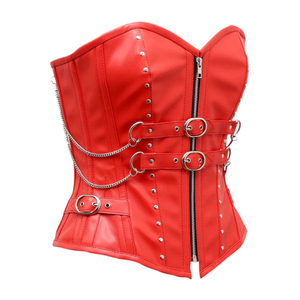 Corsé de buena calidad para mujer, hecho de cuero puro, moderno, fácil de usar, diseño clásico. - Product Image 2