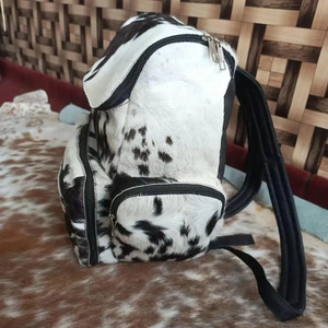 Luxury cowhide leather hair on <b>backpacks</b> bulk supplier OEM custom logo export quality student bags in reasonable price - Product Image 3