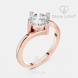 Bague de mariage en or blanc 14 carats avec diamant de laboratoire certifié IGI, taille ronde 1,23 carat, bijou raffiné, cadeau pour fiançailles, mariage ou anniversaire - Product Image 4
