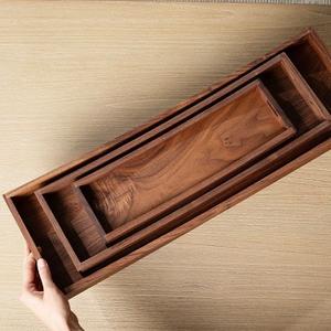 Plateau de service décoratif en bois, élégant, pour la maison, de f s international - Product Image 2