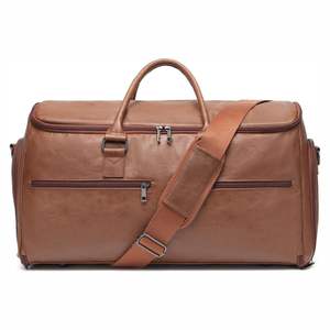 PU Travel Bags for <b>Men</b> Waterproof Sport Gym Bags Outdoor Travel Leather Duffel Bags - Product Image 4