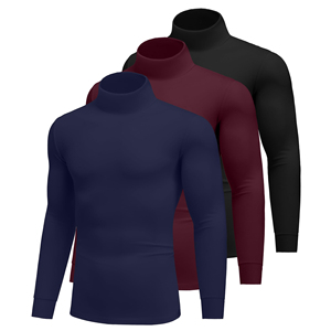 Trendy <b>Mens</b> Turtle High Neck Lightweight Eco Friendly Lined Sweat Wicking <b>Pullover</b> <b>For</b> All Season Fashion Slim Comfortable Fit - Product Image 1
