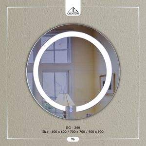 Espejo LED Doble de Pared con un Solo Toque y Atenuador, Diseño Artístico sin Marco, Antivaho y Ecológico - Product Image 3