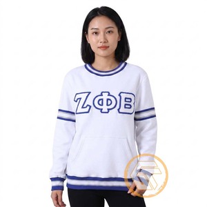 Sweat-shirt à col rond pour femmes de la sororité Zeta Phi Beta, brodé sur mesure, collection Hiver-Automne, vente en gros Greek Treasures - Product Image 1