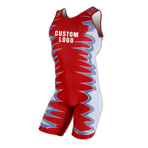 Combinaison de lutte personnalisée pour homme, haute élasticité, légère, respirante, séchage rapide, avec logo frontal, pour la compétition - Product Image 2
