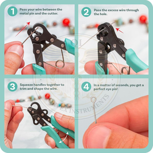 QORVEX INSTRUMENTS One Step Looper Stainless Steel Create Trim Consistent 1.5 mm Loops for Jewelry Use with 18-26g <b>Craft</b> <b>Wire</b> - Product Image 4