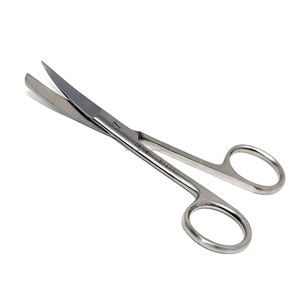 Ciseaux chirurgicaux manuels réutilisables en acier inoxydable de qualité supérieure, durables, de 4,5 pouces, à lame incurvée et tranchante, OEM ODM, meilleur fournisseur - Product Image 4